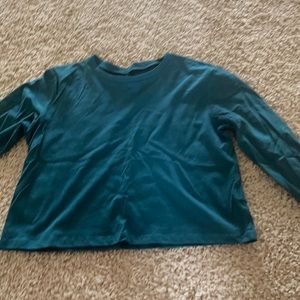 blue long sleeve shirt